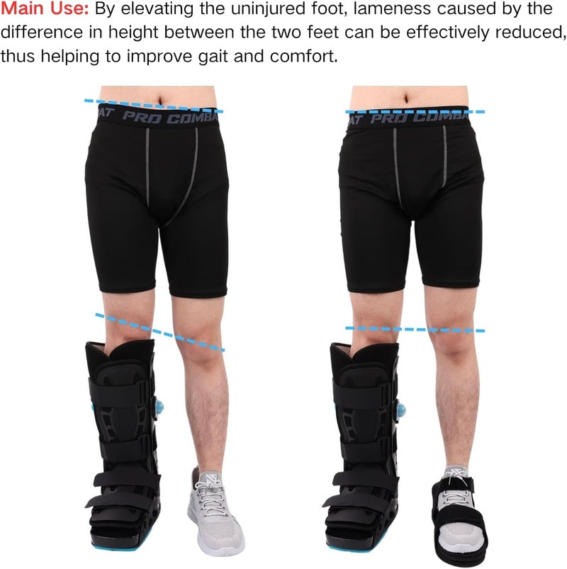 Mathgetin Shoe Balancer for Use with Walking Boot and Uneven Legs, Shoe Leveler for Leg Length Discrepancy, Flat Shoes Lift for Left or Right Foot - Image 3